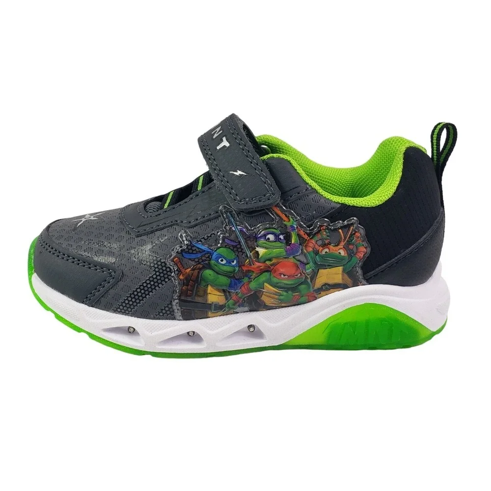 TMNT Teenage Mutant‎ Ninja Turtles Boys Sneakers Toddlers Size 8 Light-up Shoes